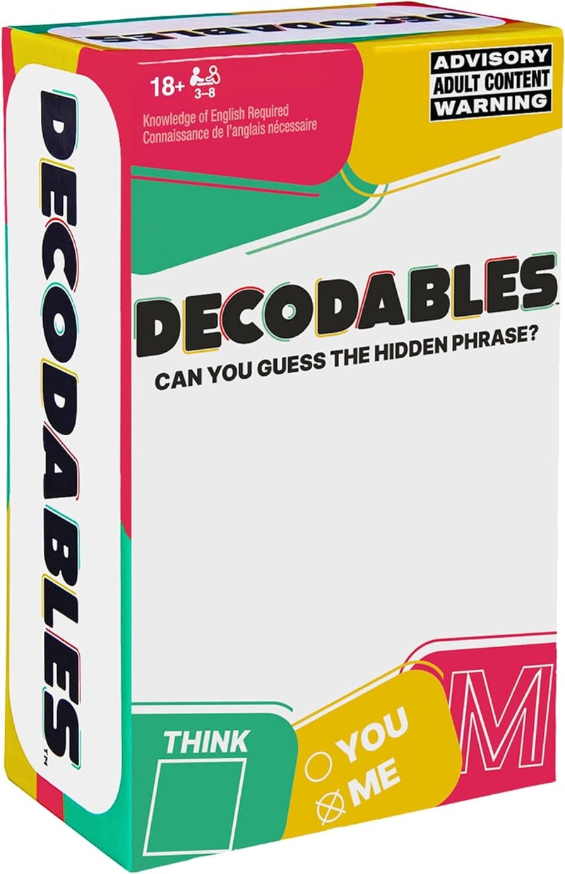 Spin Master Games , Decodables, A Hysterical Adult Party Game, Adult Card Game, Bachelorette Party Activity, Galentine's Party, 3-8 Players, for Ages 18 & Up - Image 1